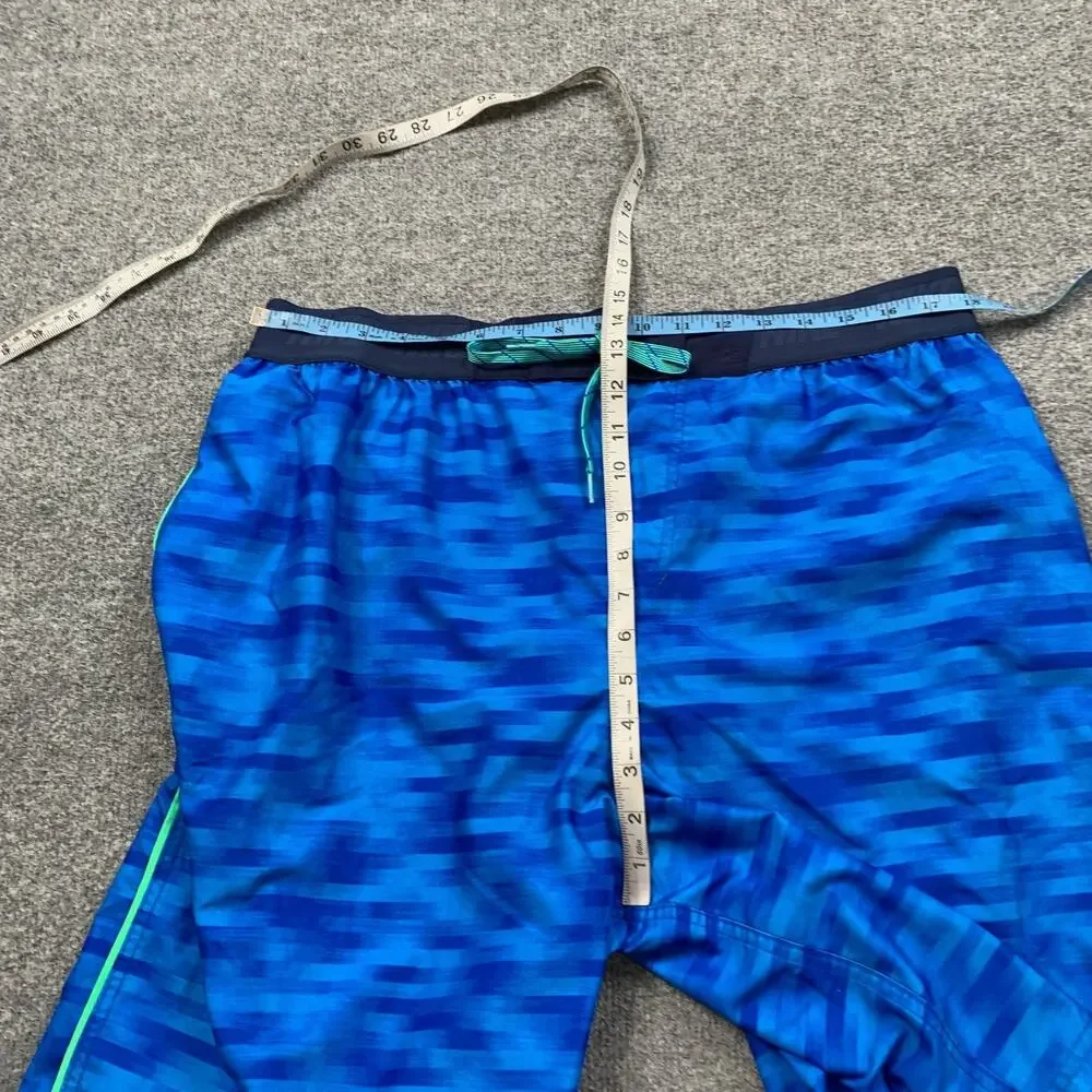 Nike Swim Shorts Mens XXL Blue Water Camo Brief Lined Beach Surf Drawstring Tie